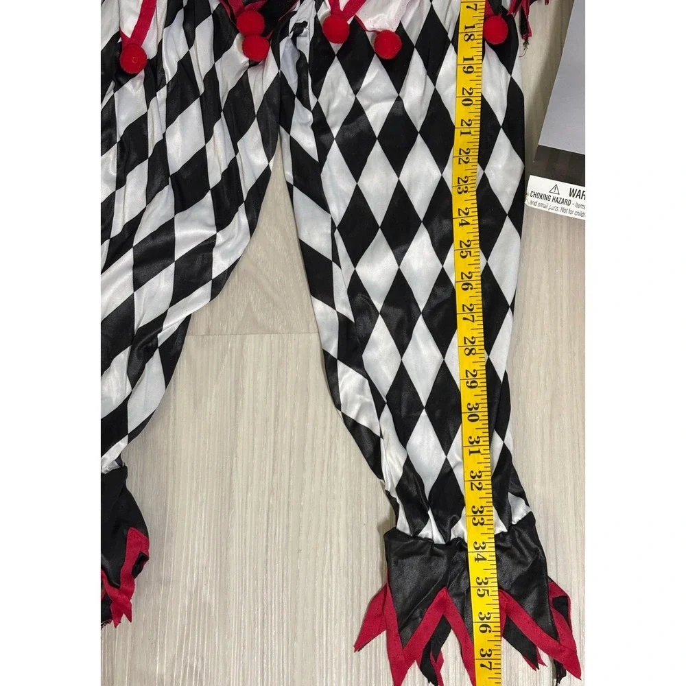 Sinister Jester Halloween Costume Boys Size Small 4-6 Harlequin 5 Piece Party